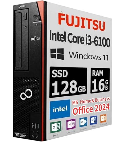 Amazon.co.jp: MS Office H&B 2024 /Win11 Pro/富士通 ミニPC Q558/第9